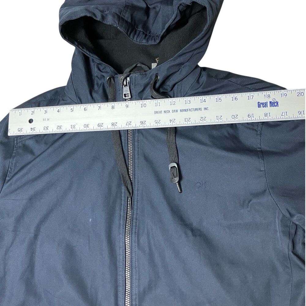 Calvin Klein Jacket Mens L Navy Hooded Full Zip Insulated Lightweight Casual - Picture 10 of 16